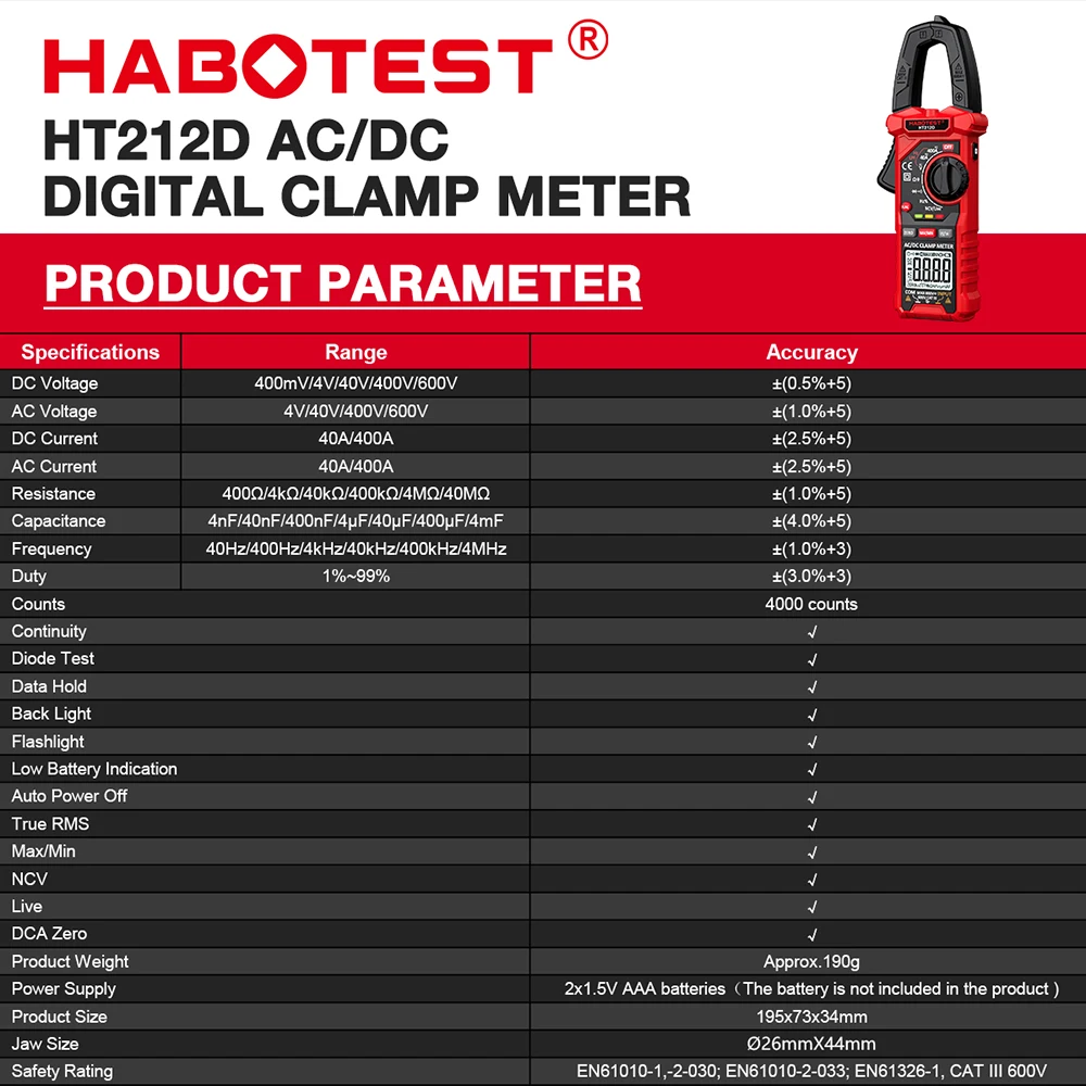 Safety Digital Voltage Tester