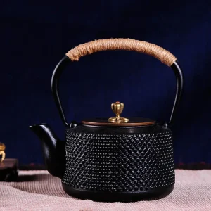 Elegant Japanese Cast Iron Kettle